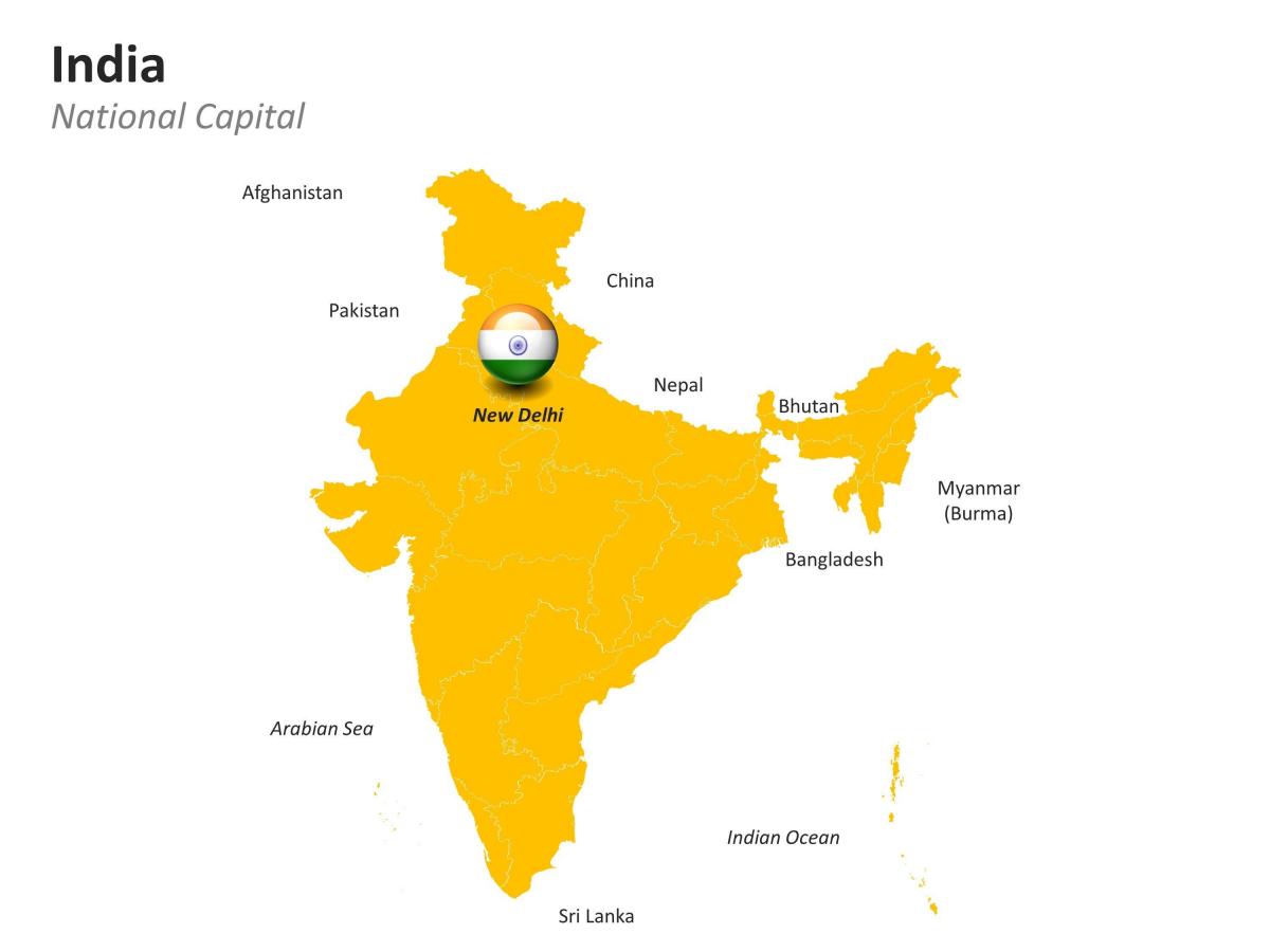 Mapa stolicy Indii