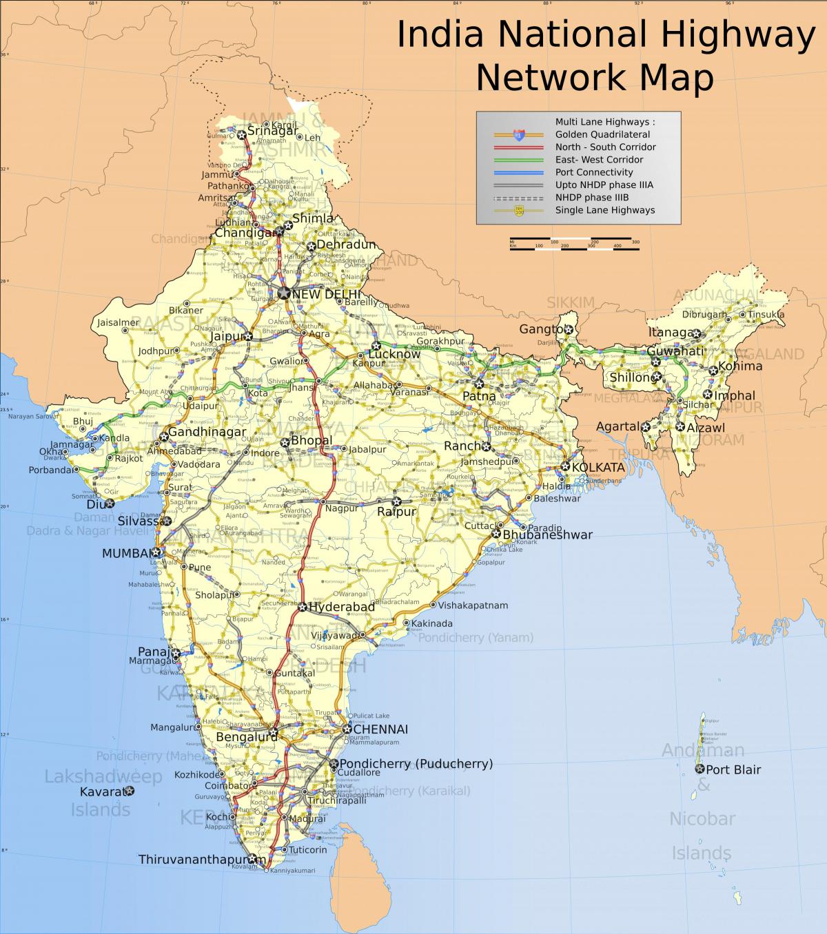 Mapa drogowa Indii
