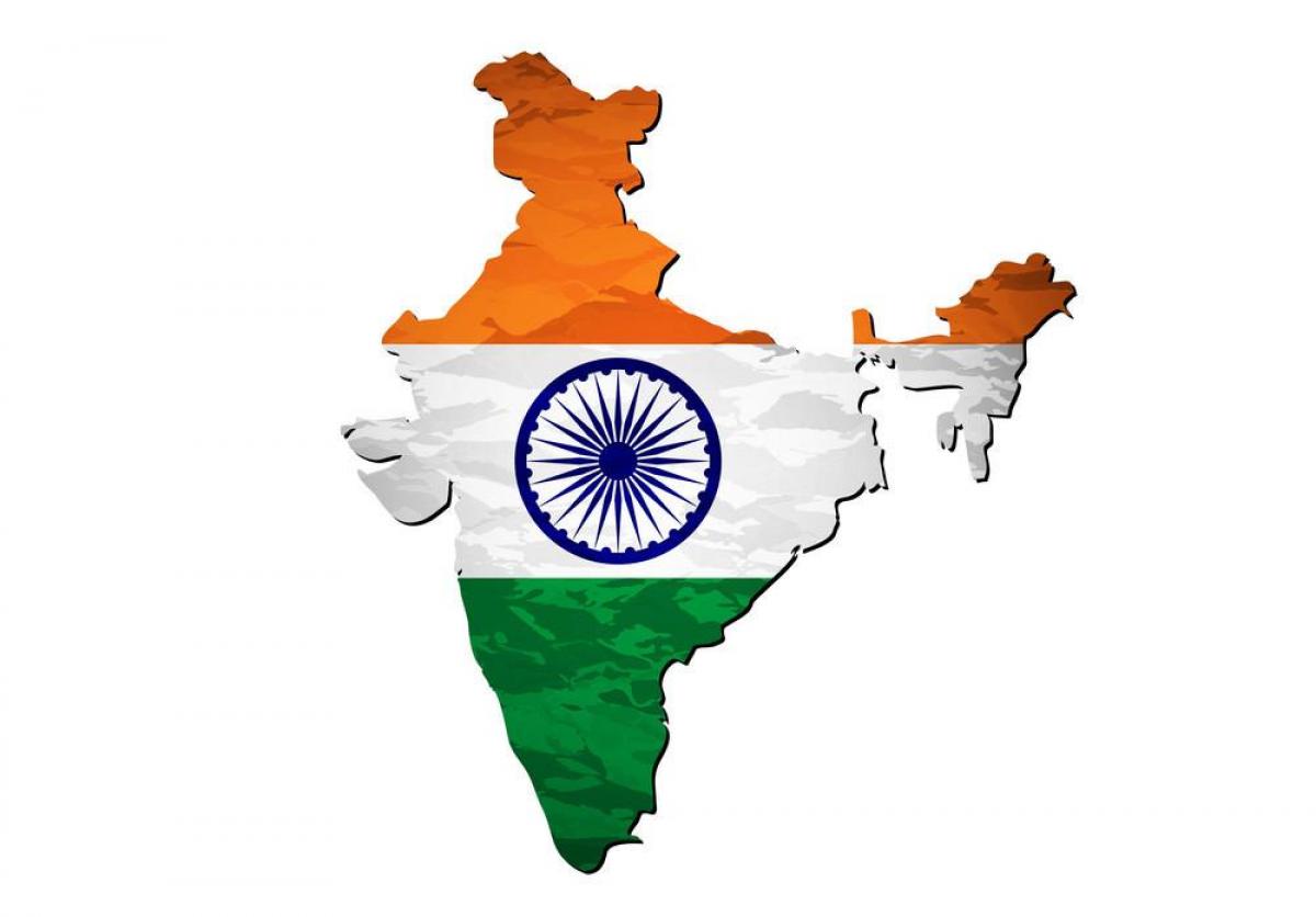 Mapa flagi Indii