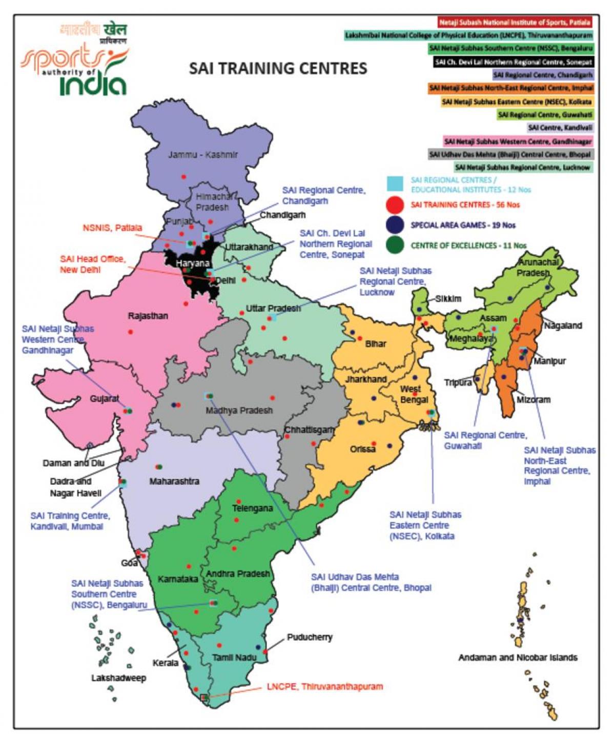stadionowa mapa Indii